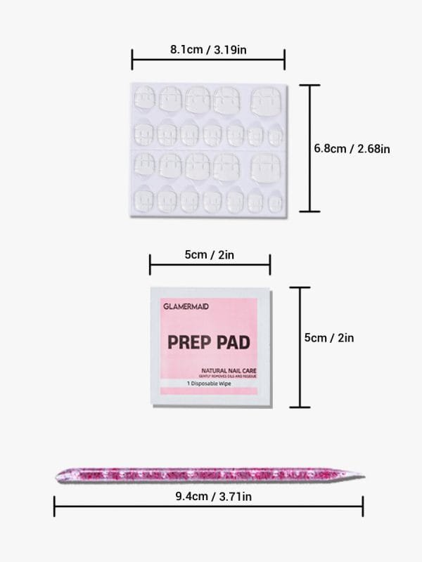 Manicure Tool Kit A (Acrylic Sticks+Adhesive Tabs+Alcohol Prep Pads) - Image 2