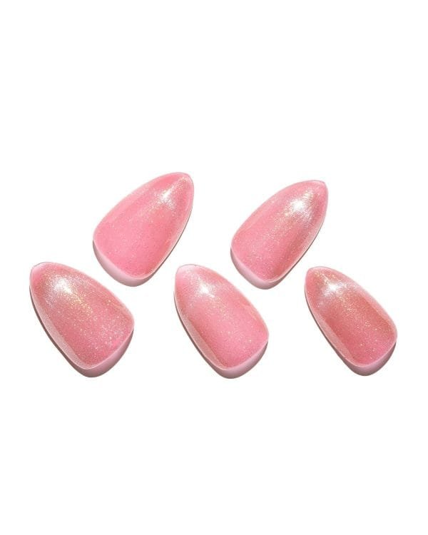 Cat Eye/Pink Aurora (Handmade)/Short Almond
