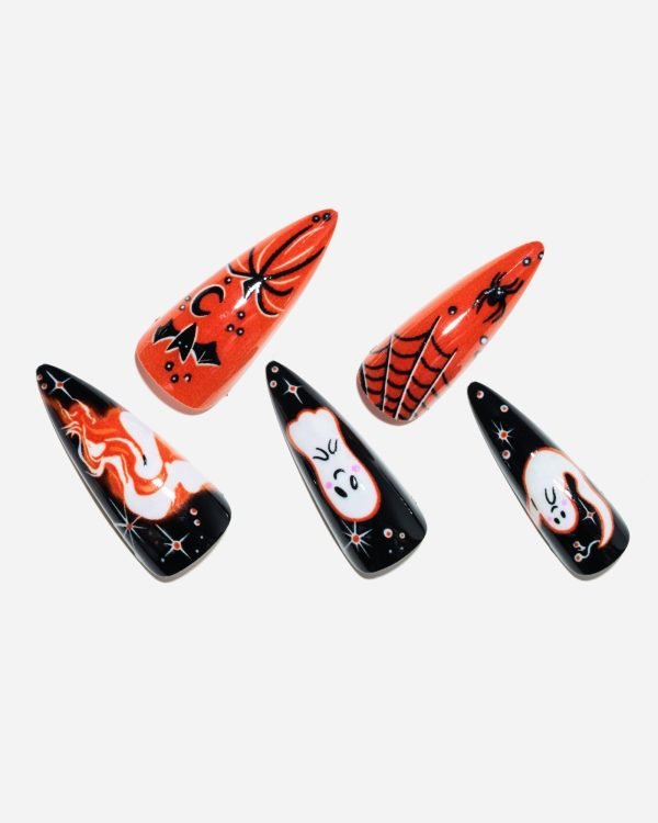 Halloween Design Nail Sets(Long Length) / 5 PCS - Image 8