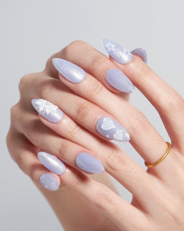 Snowflake Design Nail Sets / 5 PCS - Image 6