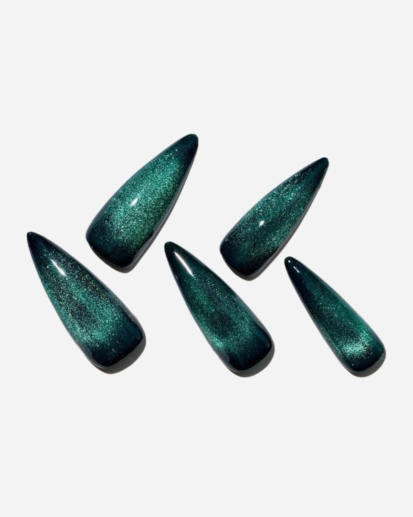 Cat Eye Nail Sets Long Stiletto/ 5 PCS - Image 8