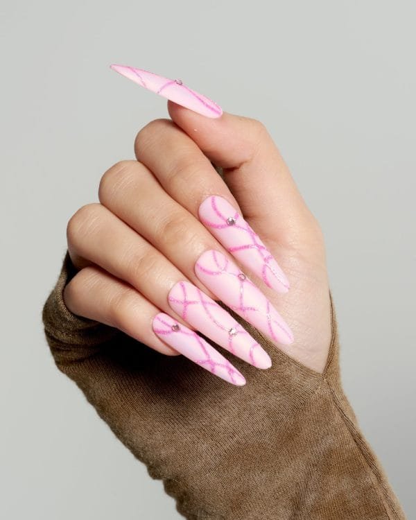 Pink Wavy(Handmade)/10 PCS - Image 2