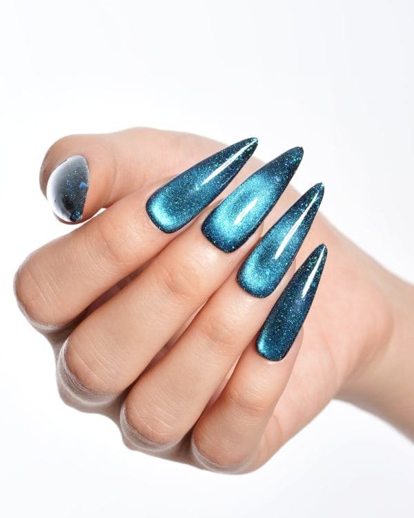Cat Eye/Sapphire B(Handmade)/Long Stiletto - Image 3