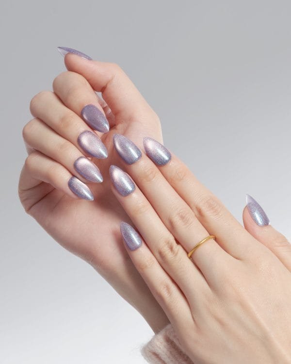 Cat Eye/Lavender(Handmade)/Short Almond - Image 2
