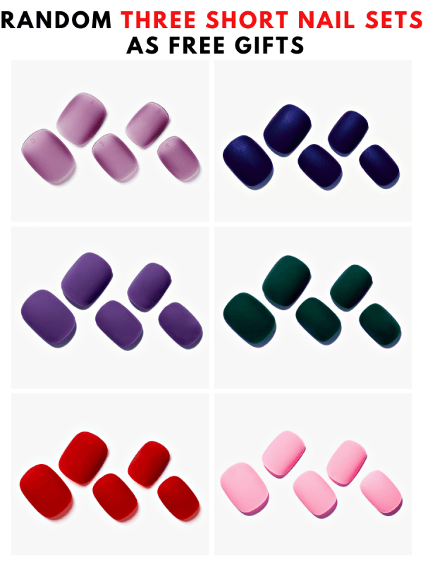 FREE GIFT-Random Three Short Nail Sets As Free Gifts